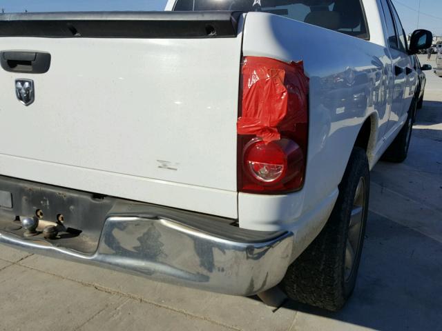 1D7HA18P27S211695 - 2007 DODGE RAM 1500 S WHITE photo 9