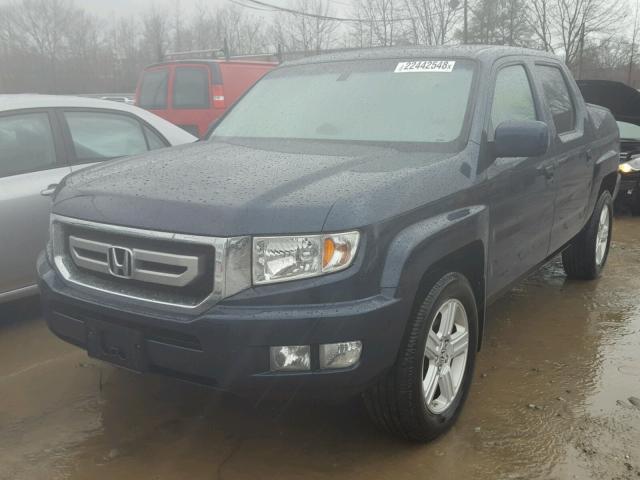 5FPYK16599B105082 - 2009 HONDA RIDGELINE BLUE photo 2