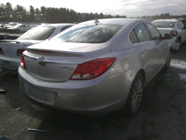 W04GR5EC9B1002776 - 2011 BUICK REGAL CXL SILVER photo 4