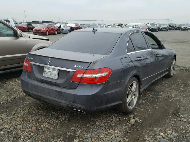 WDDHF8JB1CA603446 - 2012 MERCEDES-BENZ E 350 4MAT GRAY photo 4