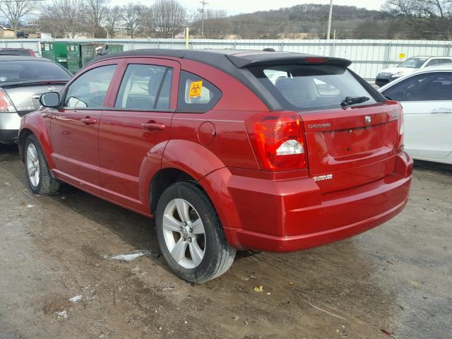 1B3CB9HB0AD598118 - 2010 DODGE CALIBER UP MAROON photo 3