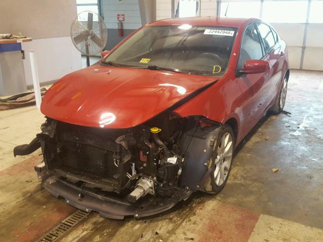 1C3CDFBAXDD188832 - 2013 DODGE DART SXT RED photo 2