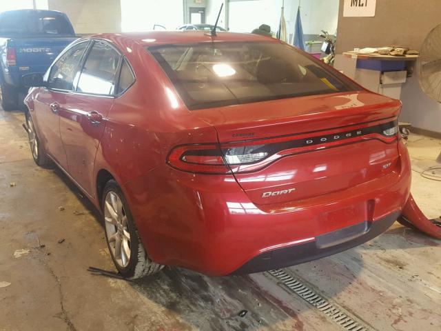 1C3CDFBAXDD188832 - 2013 DODGE DART SXT RED photo 3