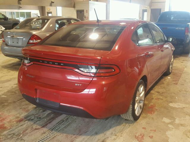 1C3CDFBAXDD188832 - 2013 DODGE DART SXT RED photo 4