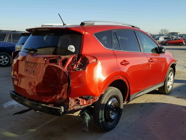 2T3ZFREV6EW107605 - 2014 TOYOTA RAV4 LE RED photo 4