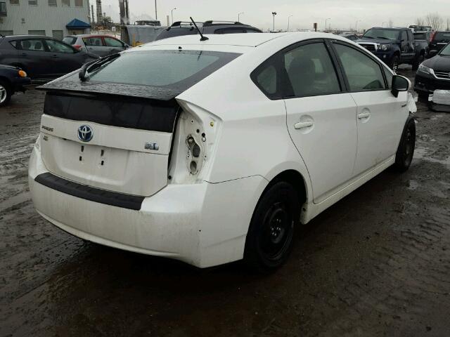 JTDKN3DU2C5417068 - 2012 TOYOTA PRIUS WHITE photo 4