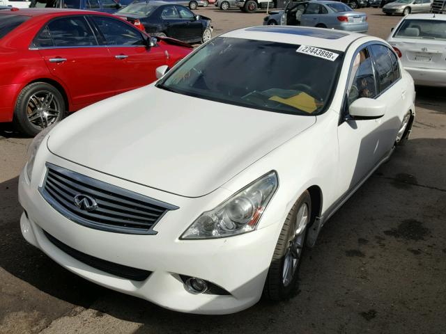 JN1CV6AP0BM302495 - 2011 INFINITI G37 BASE WHITE photo 2