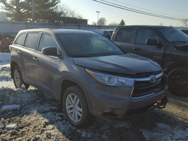 5TDBKRFH5FS073519 - 2015 TOYOTA HIGHLANDER GRAY photo 1