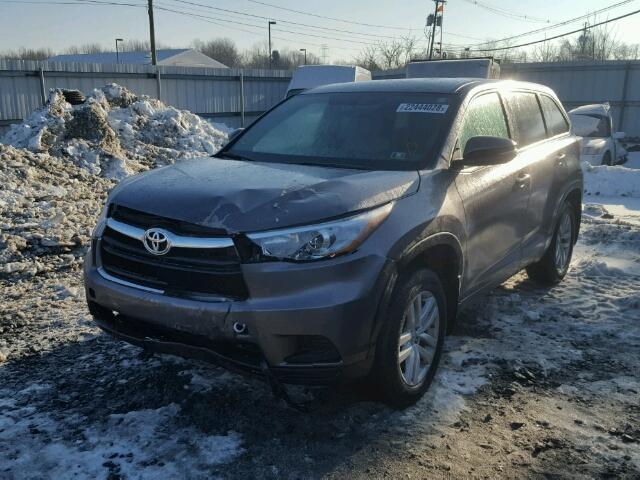 5TDBKRFH5FS073519 - 2015 TOYOTA HIGHLANDER GRAY photo 2