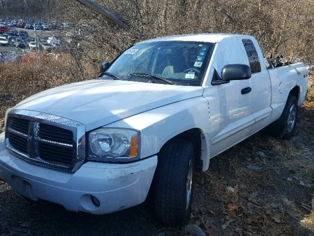 1D7HW52N65S226262 - 2005 DODGE DAKOTA LAR WHITE photo 2