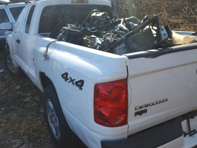 1D7HW52N65S226262 - 2005 DODGE DAKOTA LAR WHITE photo 3