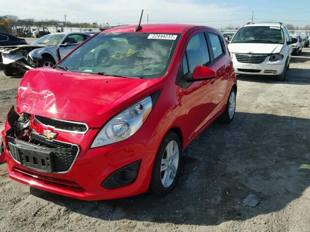 KL8CD6S99EC441186 - 2014 CHEVROLET SPARK 1LT RED photo 2