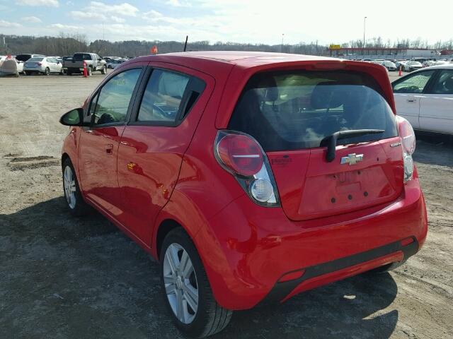 KL8CD6S99EC441186 - 2014 CHEVROLET SPARK 1LT RED photo 3