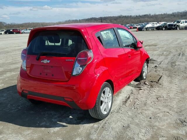 KL8CD6S99EC441186 - 2014 CHEVROLET SPARK 1LT RED photo 4