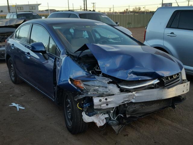 19XFB2F54CE318489 - 2012 HONDA CIVIC LX BLUE photo 1