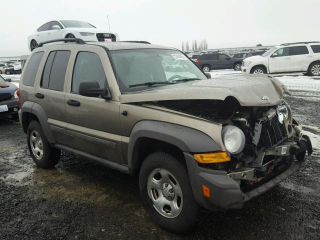 1J4GL48K77W604469 - 2007 JEEP LIBERTY SP BROWN photo 1