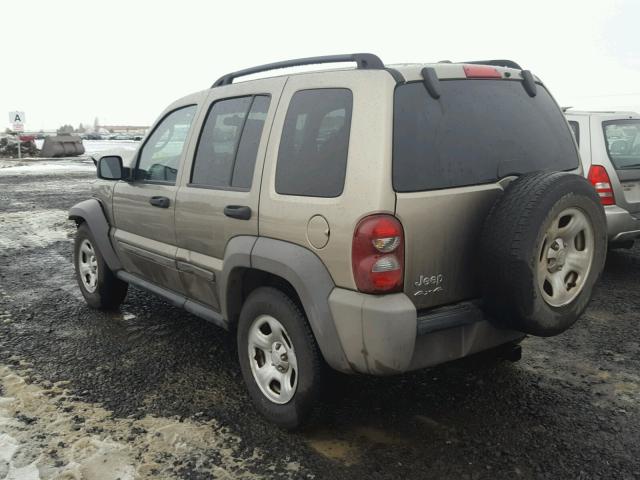 1J4GL48K77W604469 - 2007 JEEP LIBERTY SP BROWN photo 3