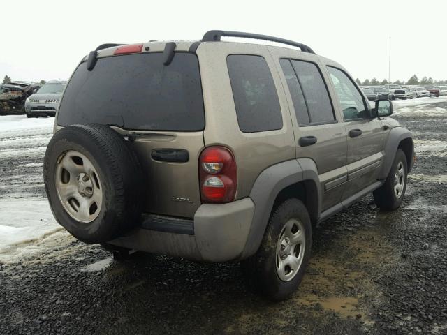 1J4GL48K77W604469 - 2007 JEEP LIBERTY SP BROWN photo 4