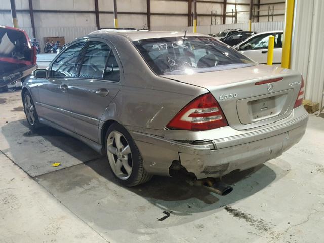 WDBRF40J65F709766 - 2005 MERCEDES-BENZ C 230K SPO SILVER photo 3