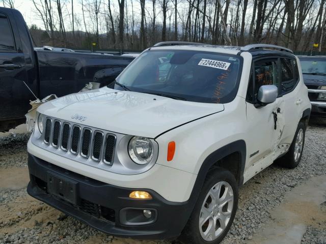 ZACCJBDT0FPC44812 - 2015 JEEP RENEGADE L WHITE photo 2