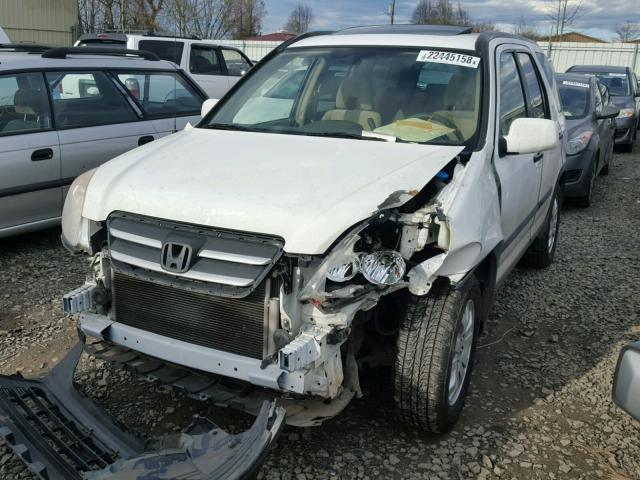 JHLRD78865C050165 - 2005 HONDA CR-V EX WHITE photo 2