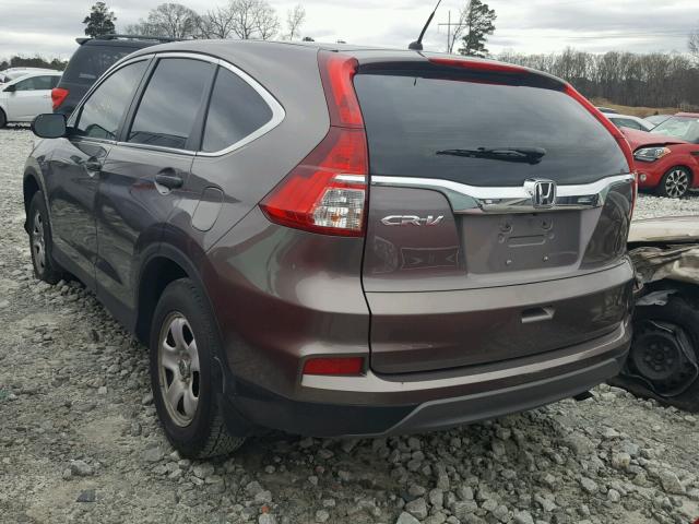 3CZRM3H32FG709667 - 2015 HONDA CR-V LX BROWN photo 3