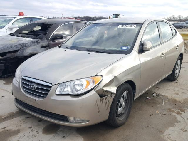 KMHDU46D69U661136 - 2009 HYUNDAI ELANTRA GL GOLD photo 2