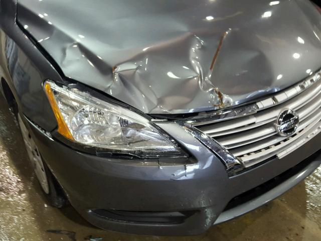 3N1AB7AP3FL695298 - 2015 NISSAN SENTRA S SILVER photo 9