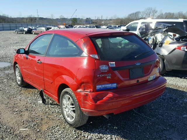 1FAFP31N97W282931 - 2007 FORD FOCUS ZX3 RED photo 3