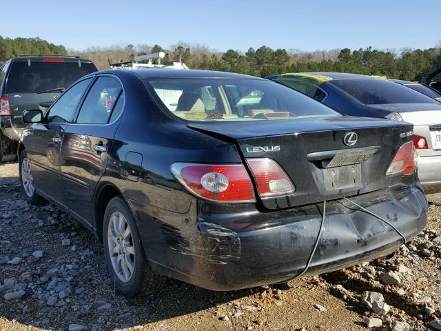 JTHBA30G040015204 - 2004 LEXUS ES 330 BLACK photo 3