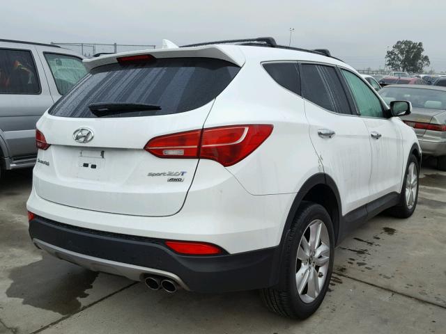 5XYZUDLA9DG107023 - 2013 HYUNDAI SANTA FE S WHITE photo 4