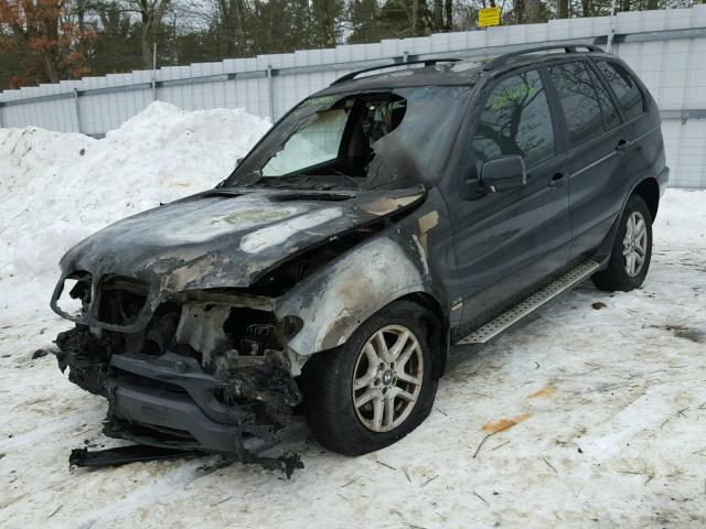 5UXFA13534LU34453 - 2004 BMW X5 3.0I BLACK photo 2