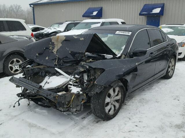 1HGCP26858A097947 - 2008 HONDA ACCORD EXL BLACK photo 2