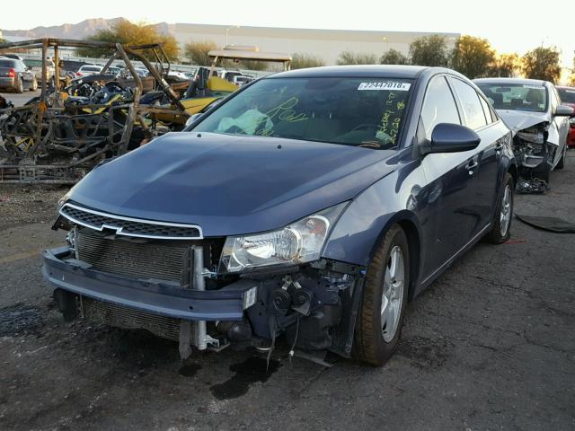 1G1PC5SB5E7466385 - 2014 CHEVROLET CRUZE LT BLUE photo 2