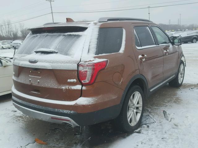 1FM5K8D83HGB61942 - 2017 FORD EXPLORER X GOLD photo 4