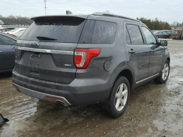 1FM5K8DH7HGA25667 - 2017 FORD EXPLORER X GRAY photo 4