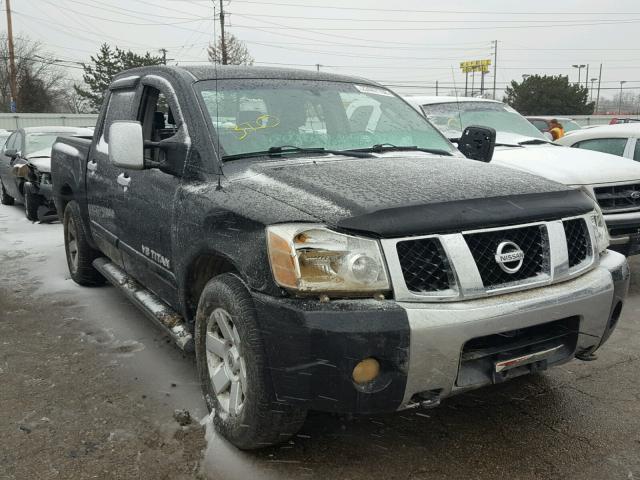 1N6AA07B35N572325 - 2005 NISSAN TITAN XE BLACK photo 1