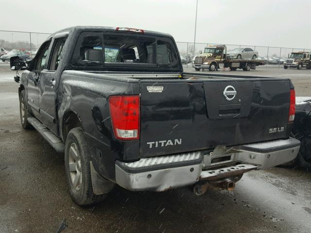 1N6AA07B35N572325 - 2005 NISSAN TITAN XE BLACK photo 3