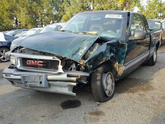 1GTCS19W1T8505586 - 1996 GMC SONOMA GREEN photo 2