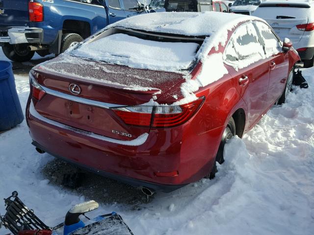 JTHBK1GG3E2107257 - 2014 LEXUS ES 350 RED photo 4