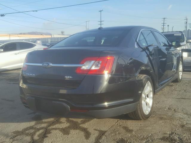 1FAHP2EW7BG163641 - 2011 FORD TAURUS SEL BLACK photo 4