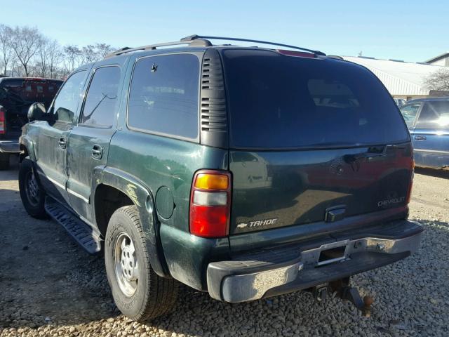 1GNEK13T81J135015 - 2001 CHEVROLET TAHOE K150 GREEN photo 3