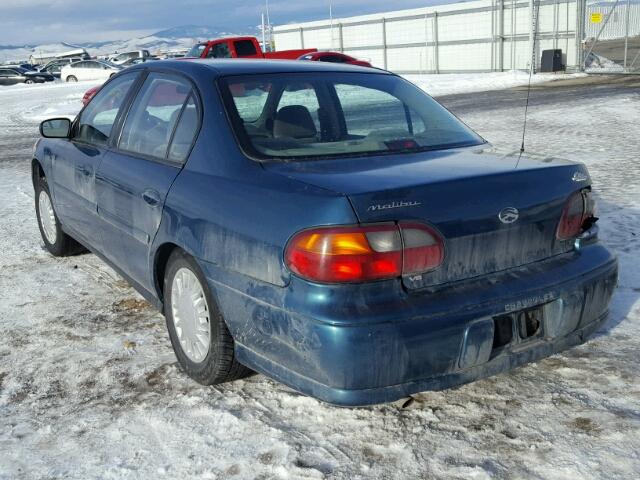 1G1ND52J62M568304 - 2002 CHEVROLET MALIBU TEAL photo 3