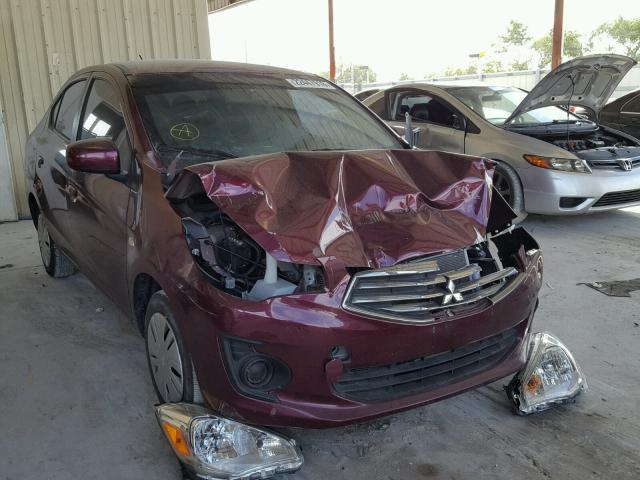 ML32F3FJ1HHF11552 - 2017 MITSUBISHI MIRAGE G4 BURGUNDY photo 1