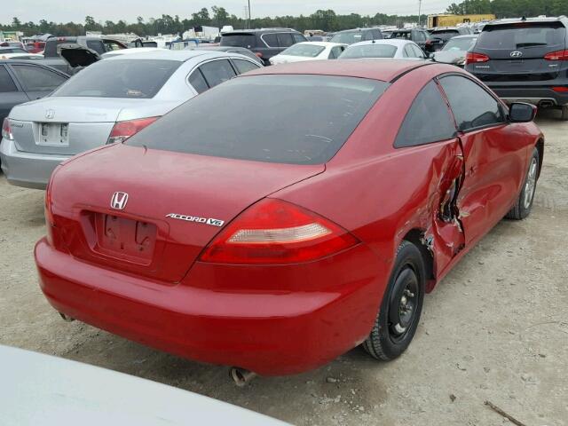 1HGCM826X3A017616 - 2003 HONDA ACCORD EX RED photo 4