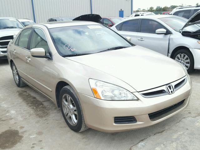 1HGCM56717A090218 - 2007 HONDA ACCORD EX GOLD photo 1