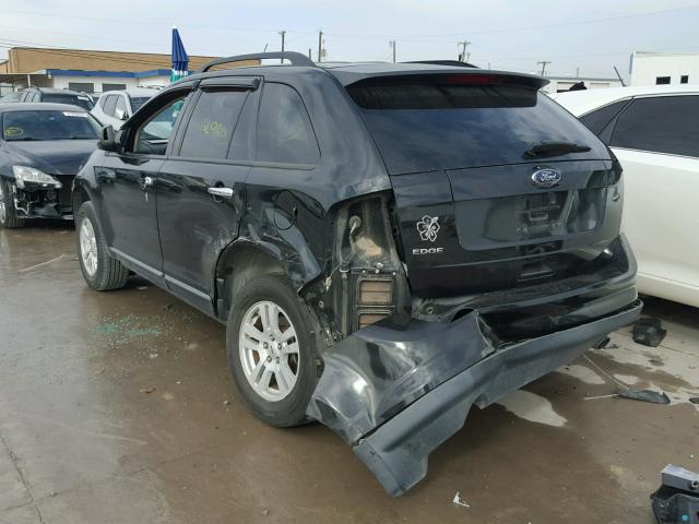 2FMDK3GC2ABA20422 - 2010 FORD EDGE SE BLACK photo 3