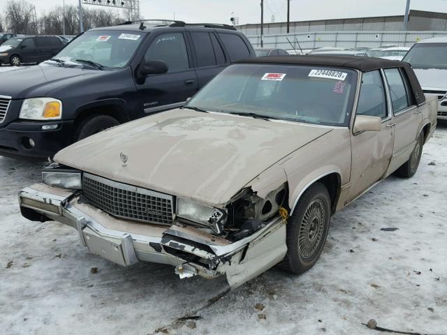 1G6CD533XL4328921 - 1990 CADILLAC DEVILLE TAN photo 2