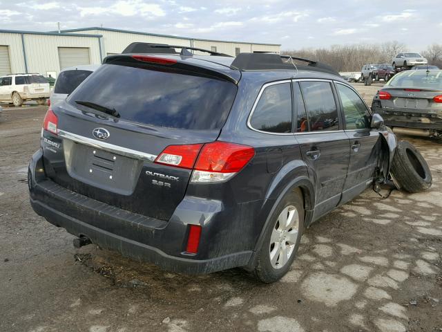 4S4BRELC4B2369626 - 2011 SUBARU OUTBACK 3. GRAY photo 4