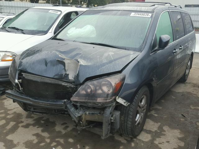 5FNRL38756B447032 - 2006 HONDA ODYSSEY EX GRAY photo 2